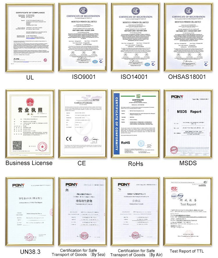 JXBT'S Certifications
